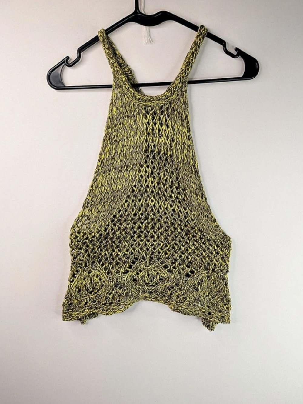 Nwot Urban Outfitters Crochet Knit Tank Top in Green & Yellow Medium